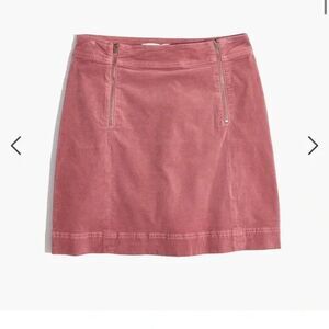Madewell Velveteen uptown skirt pink velvet